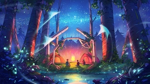 郊外的夜晚【手绘】