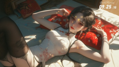 她的皮肤如同新雪，纯净无瑕