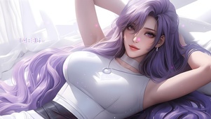 紫发治愈长发姐姐
