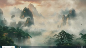 烟峦栖亭-桌面主题