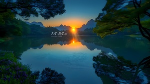 湖畔倒影