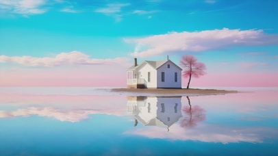 4K唯美海边小屋