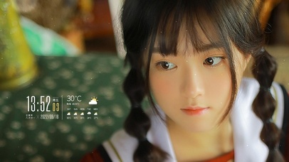 清纯双马尾可爱学妹