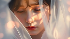 浮光掠影治愈系美女薄纱动态壁纸