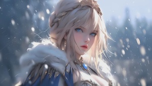 可爱金发美少女