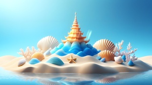 裸眼3D建模海洋仙府05