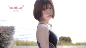 4K性感短发泳装美女