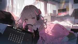 慵懒居家少女
