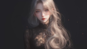 可爱金发美女