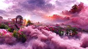粉色云雾花园