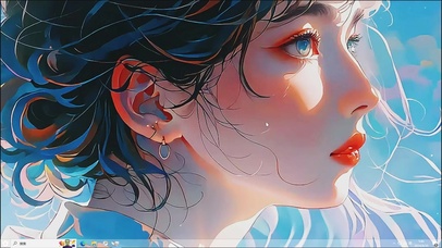 色彩AI美女-桌面主题