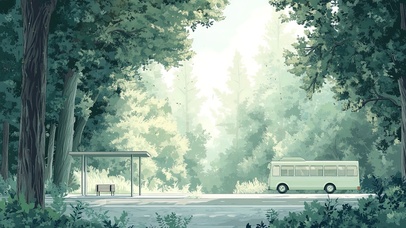 清新绿色护眼氧气森林