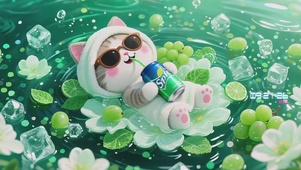 夏日可爱小猫