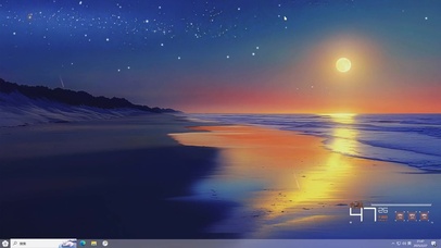 黄昏海滩-桌面主题