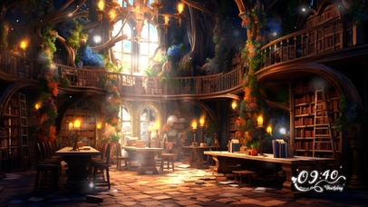 【4k】阳光照耀下的图书馆