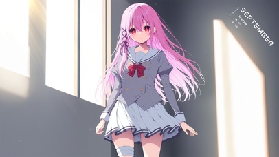 唯美房间阳光少女