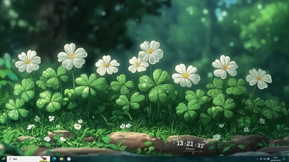 清新主题 雨中花