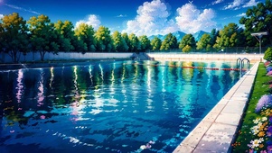 夏日游泳池