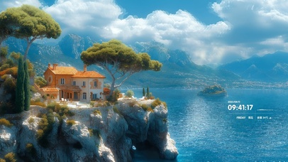 唯美护眼海边别墅