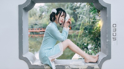 4k可爱古风女孩