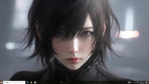 简约短发酷飒美少女