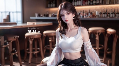 纯欲系长发知性女孩