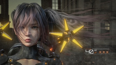 4K粉发机甲少女