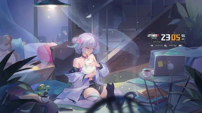 4K夜晚房间女孩