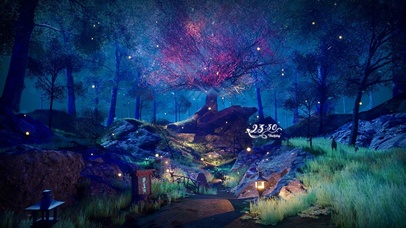 治愈唯美梦幻夜晚森林