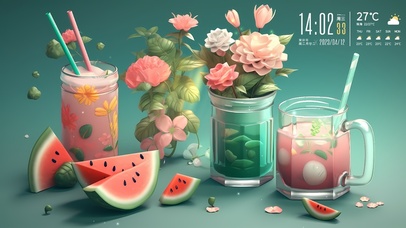 夏天西瓜果汁