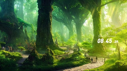 原始森林雾气阳光鸟鸣