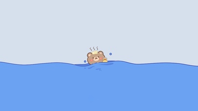 快乐游泳小熊