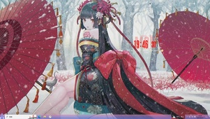 古风雪天少女主题