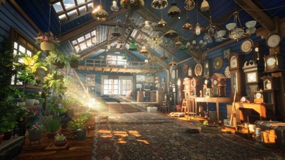 4K唯美治愈钟表花房