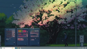 樱落贩卖机-桌面主题