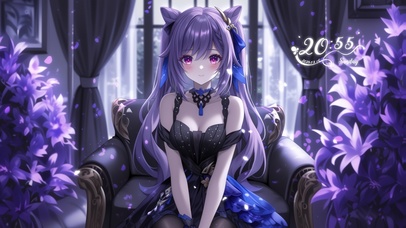 雪墨壁纸丨刻晴丨静谧绮梦