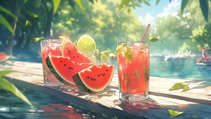 夏日清凉果汁