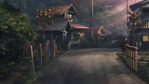 唯美安静黄昏乡村小路