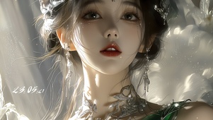 可爱灵气少女