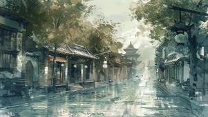 清晨的雨