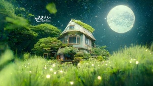 唯美清新月光小屋