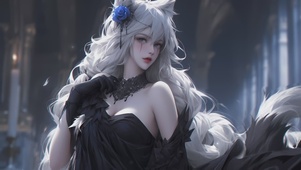 4K性感猫耳游戏少女阿狸