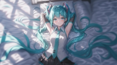 雪墨壁纸丨初音未来丨午间小憩丨