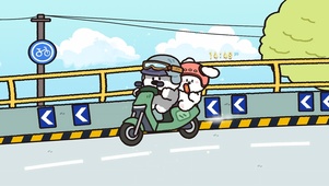 骑上心爱的摩托车