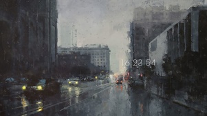 雨天街道景色
