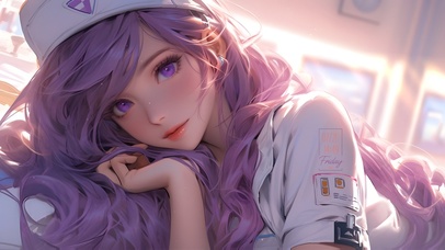 4K纯欲紫发护士姐姐	