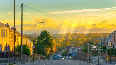 4K 唯美夕阳日式小镇