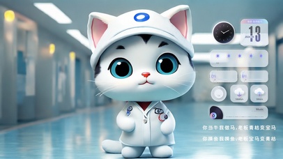 猫咪 喵星人 超清萌版小白猫 