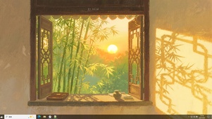 窗边竹林