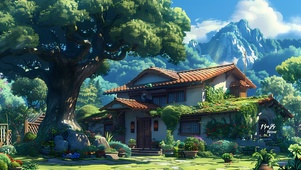 大树下小屋